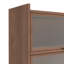 Armoire 57 po en métal à 4 portes basculantes de 57 po, avec amplement d'espace de rangement pour la chambre à coucher, le bureau, le salon, le couloir et le vestibule (noyer)-1891123968