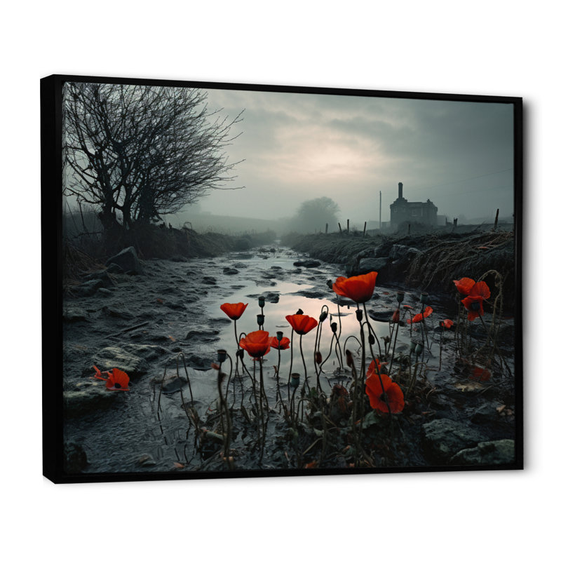 Irlande, brume irlandaise, H 34 po x l 44 po x P 1,5 po, Cadre flottant noir