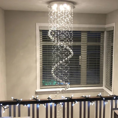 Lustre en grappe à 6 lumières avec accents de cristal Emrullah