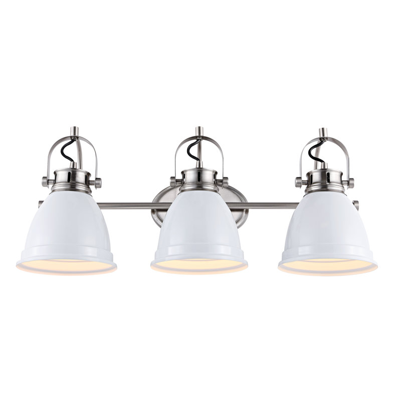  Éclairage pour meuble-lavabo Lejuan, Blanc, Nickel, 3