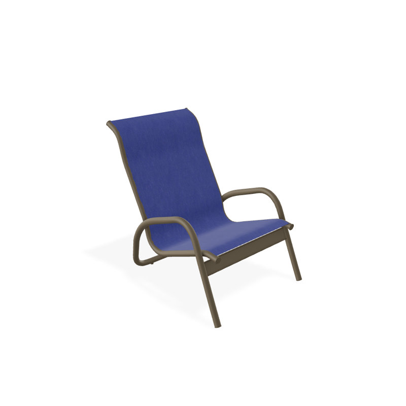 Gardenella Patio Chair, Bailey Sand Stripe Sunbrella®, Beachwood