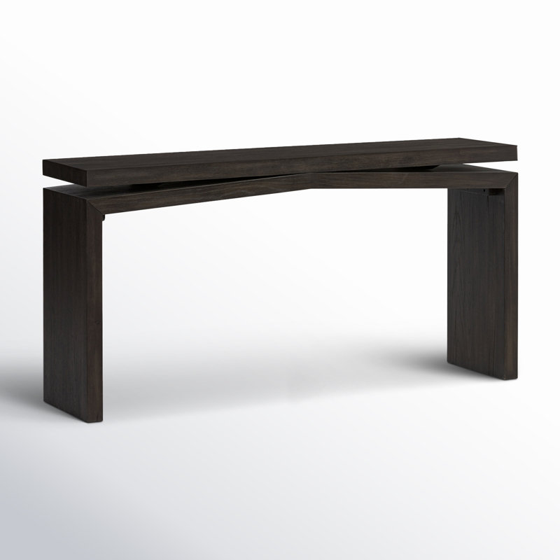 Matthes Solid Wood Console Table, Smoked Black, 30.75" H x 60" W x 15" D