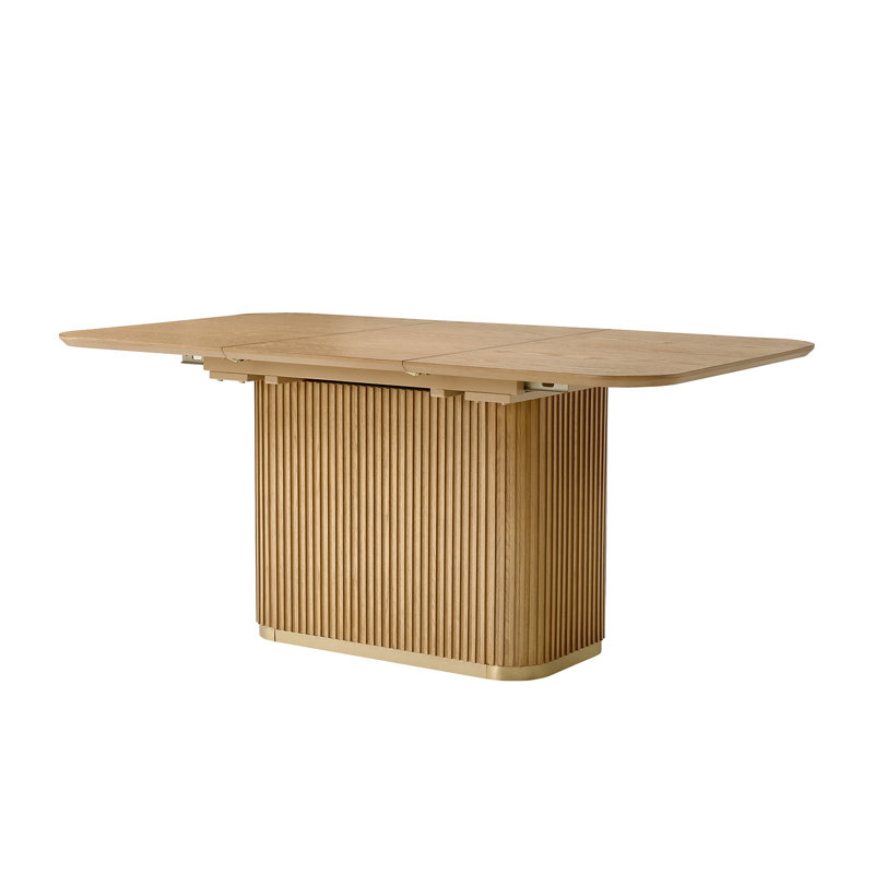 Table de salle à manger moderne avec plateau extensible Dacosta l 68 po, Naturel