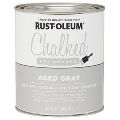 Rust-Oleum 285143 Qt Aged Gray Chalked Paint-1PK