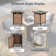 Steel Wicker Propane Outdoor Fire Pit Table with Lid