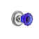 Rope Rosette with Crystal Cobalt Door Knob