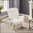 Cream White Teddy Rocking Armchair