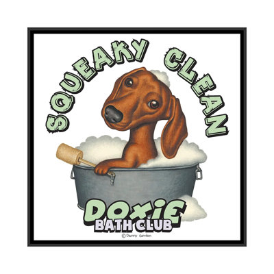 Dachshund Squeaky Clean by Danny Gordon - Wrapped Canvas Gallery-Wrapped Canvas Giclée