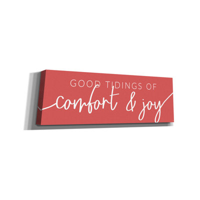 «Good Tidings of Comfort & Joy» par Lux + Me Designs, toile, art mural