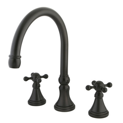 Kingston Brass Roman Two-Handle 3-Hole Deck Mount Roman Tub Faucet