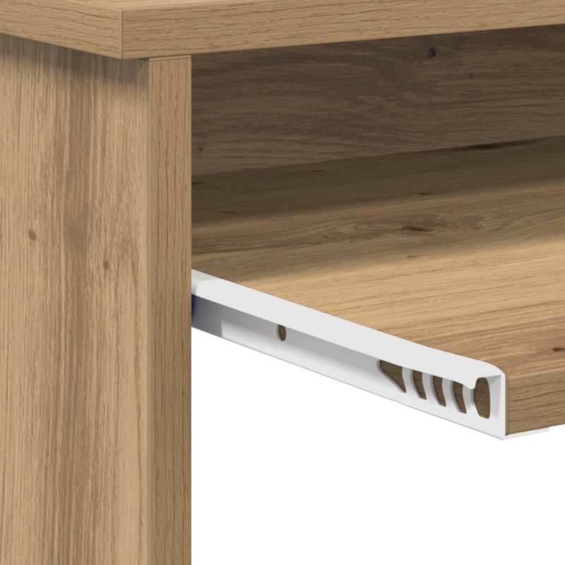 Computer Desk Engineered Wood, MDF Medium, Artisan Oak
