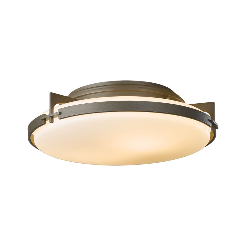 Metra 2 - Light 14.2" Flush Mount, Translucent Dark Smoke