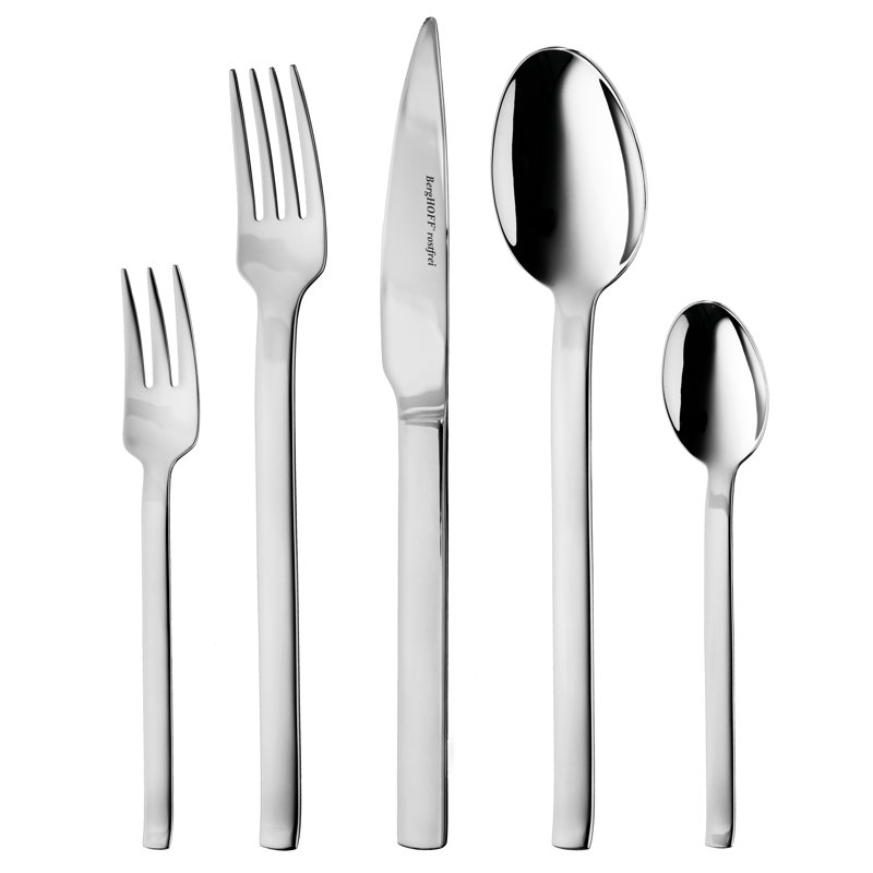 BergHOFF Essentials Essence 60Pc 18/10 Stainless Steel Flatware Set, Serving For 12