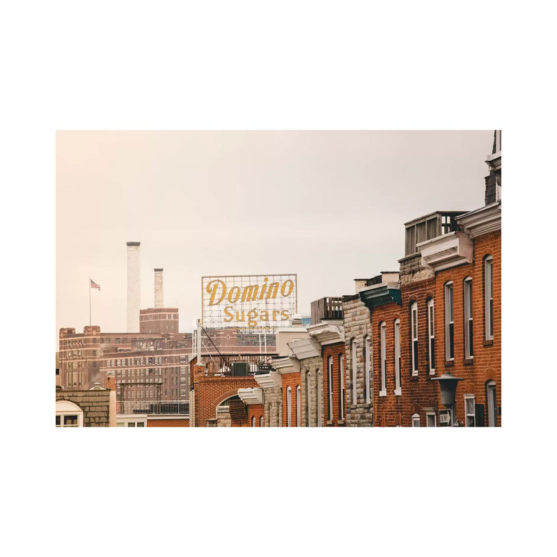 "Federal Hill Baltimore Skyline" par Ann Hudec, reproduction de photo sur toile tendue, H 18 po x l 26 po x P 1,5 po
