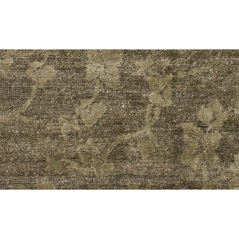 Hand Knotted Area Rug in Olive, Rectangle 8' x 10'