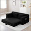 Canapé-lit en mousse viscoélastique à mémoire de forme, lit convertible pliant convertible 2 en 1, assise en velours côtelé pour petits espaces-132952627