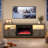 Brahma 71" W TV Stand with Electric Fireplace and LED Lights-92003200
