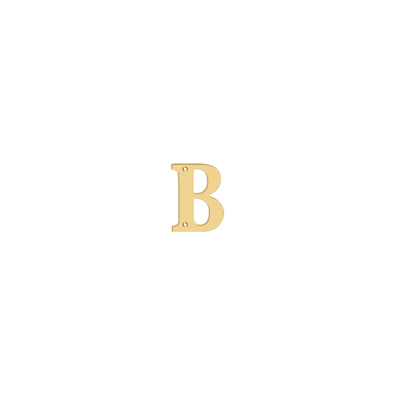 4" H Brass House Letter, Lifetime Brass, B