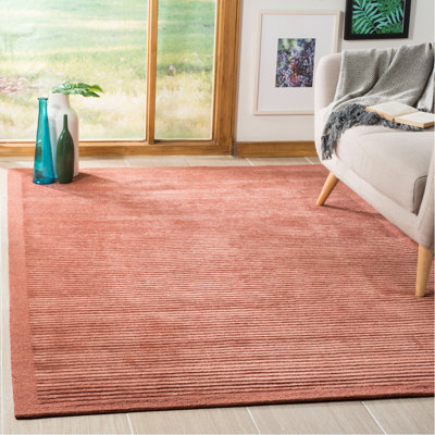 Abaigh Tibetan Hand Knotted Silk & Wool Pile Solid Color Rug