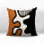 Orange brûlé / noir / blanc cassé abstrait sélectionné