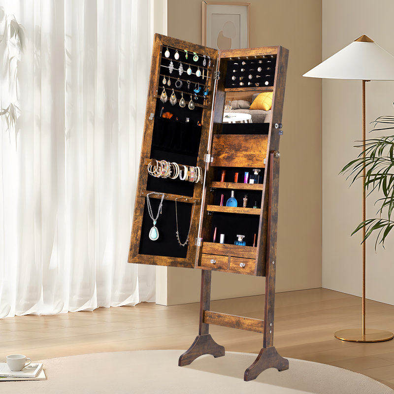 Armoire à bijoux avec miroir Baeugris