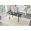 Table de salle à manger rectangulaire moderne, plateau de table en pierre frittée de qualité supérieure avec base en métal robuste, table de salle à manger et de cuisine résistante à la chaleur et aux égratignures (1 table)-133275583-133275584