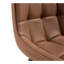 Chaise de salle à manger moderne en tissu brun avec motif de grille élégant