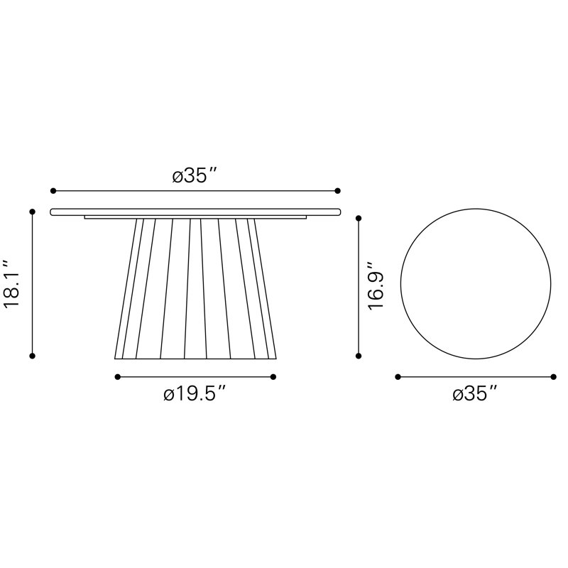 Table basse Aipe noire et brune
