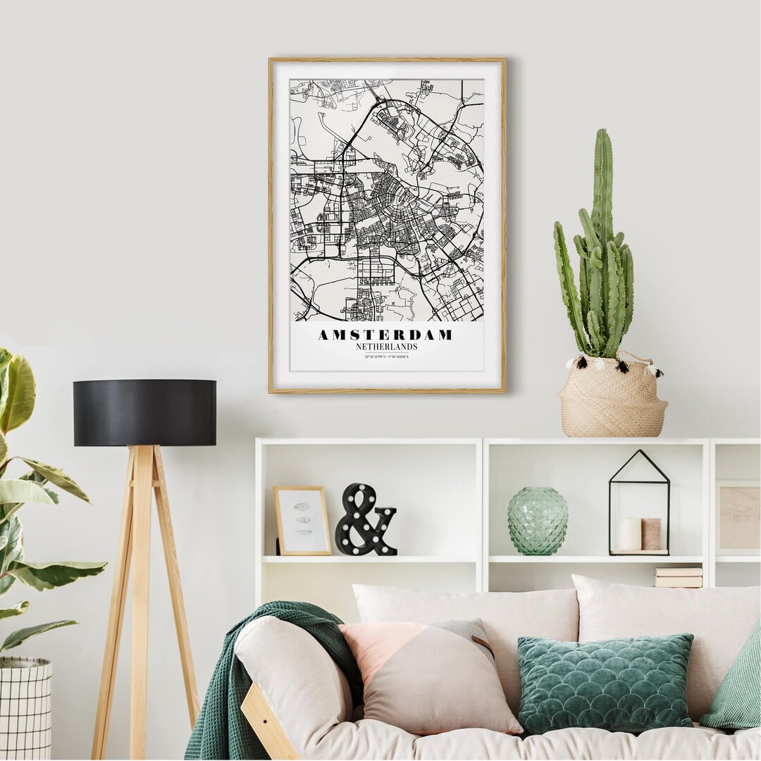 Gerahmtes Poster Classic Amsterdam Street Map