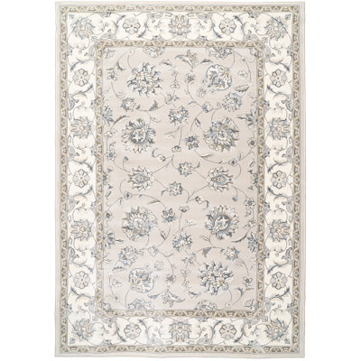 Attell Soft Gray/Cream Area Rug