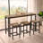 Modern Design Kitchen Dining Table, Pub Table, Long Dining Table Set with 3 Stools, Easy Assembly-1742884284-1742884287