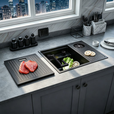 21.6'' L Nano Stainless Steel Kitchen Sink