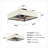 16.6” Cotton Fabric Caged Flush Mount Ceiling Fans  