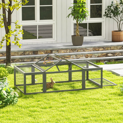 Grand refuge en bois pour lapin et huche pour petits animaux