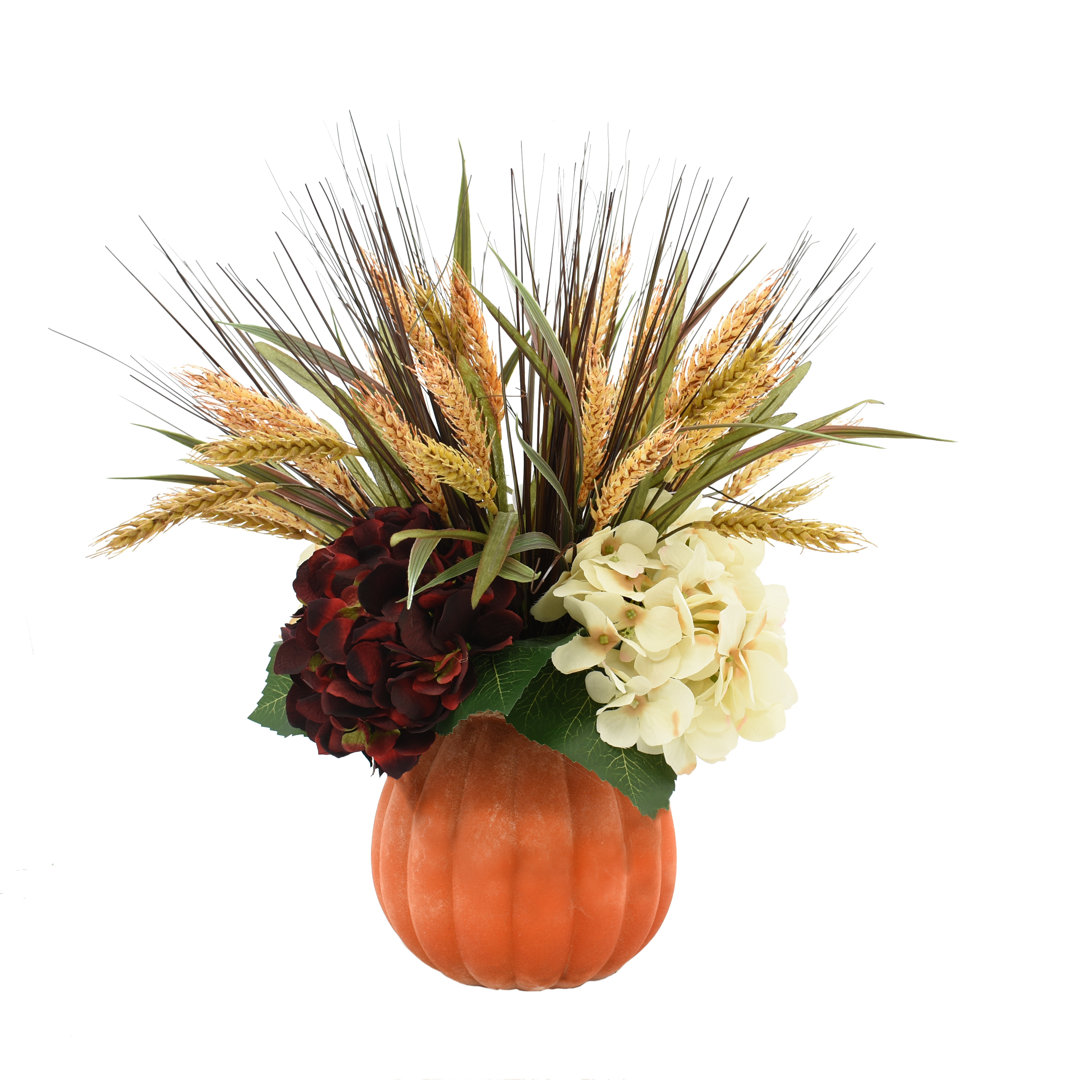 Hydrangea Arrangement in Vase The Holiday Aisle®