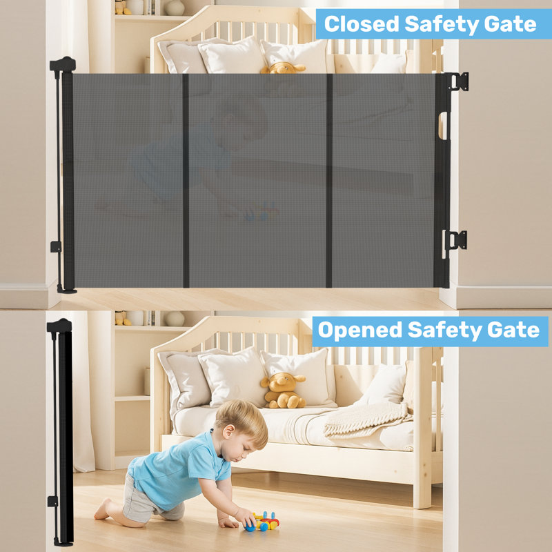 Barrière de sécurité rétractable pour bébé pour les escaliers et les portes B aby Proof Me 