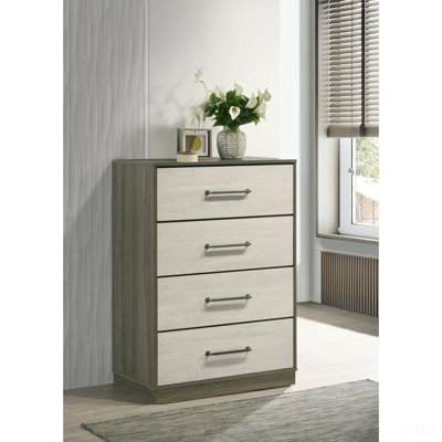 Edmondson Grey Oak/Almond 4-drawer Chest of Drawers