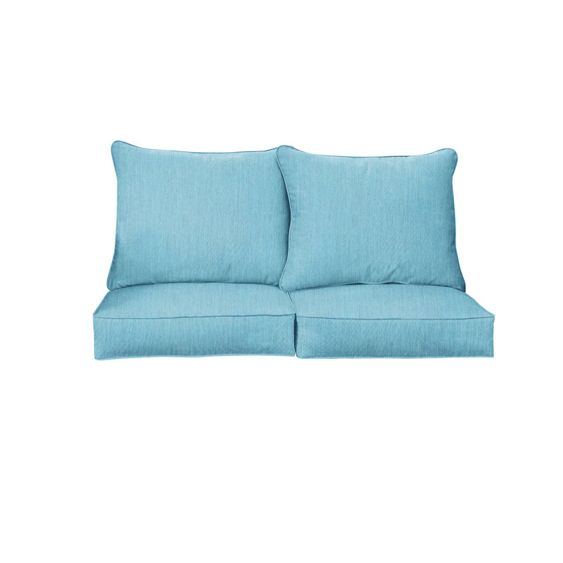 Deep Horizon Indoor/Outdoor Sunbrella Loveseat Cushion, 46" W x 25" D