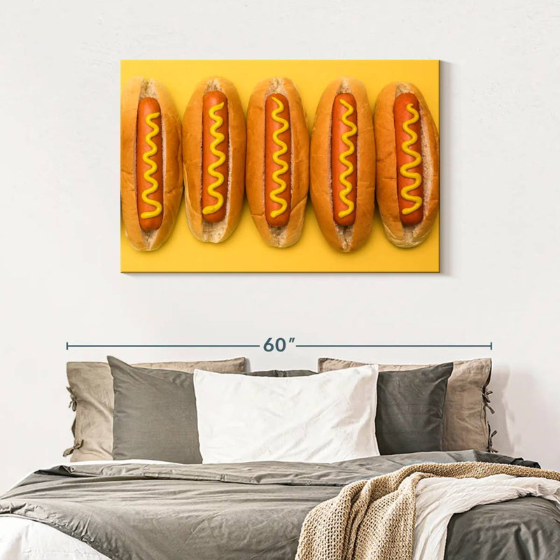 Yarlin Hot Dogs, 30" H x 45" W