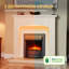Clayton Castleton Fires & Fireplaces 103.3 cm W Brass Electric Fireplace with 6824.28 BTU-638307293