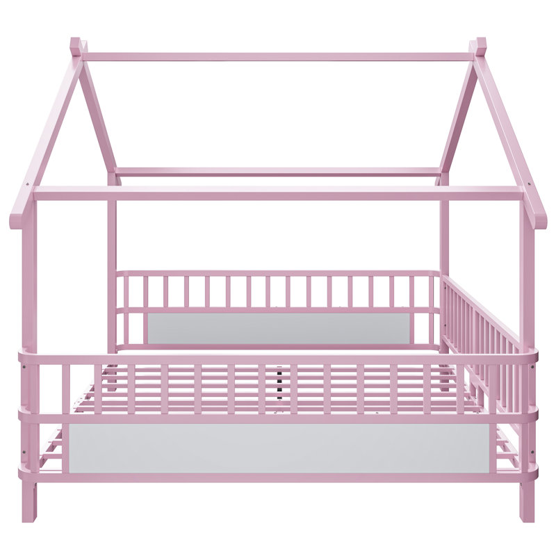 European Double (140 x 200 cm) House Bed, Pink