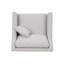 Fauteuil d'appoint rembourré gris large de 36 po Taelan