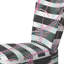Chaise d'appoint rembourrée à motif rose et noir