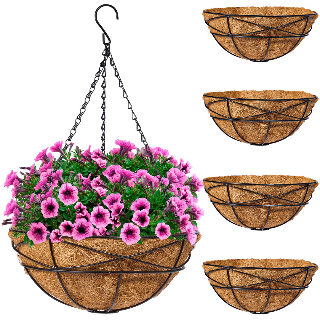 Sorbus Metal Hanging Planter Baskets (Set of 4) Sorbus