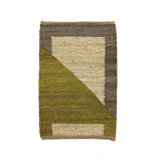 Geometric Flatweave Rectangle 8' x 10' Hemp Area Rug in Brown/Yellow