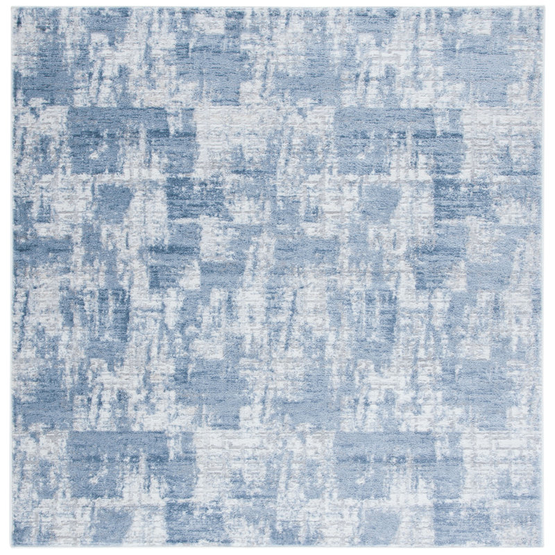 Joziah 700 Performance Abstract Rug, Square 6'7"