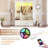 Elegant APP Controlled LED Light Hall Tree with 9 Hooks, Roman Column Design Natural Storage Bench with 3 Large Cabinets, Farmhouse Entryway Organizer with Shelves for Hallway, White-764336776