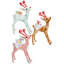 Candied Deer, Medium  - 12 Inches Set Of 3-165718934