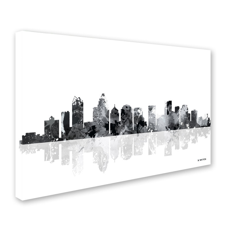 « charlotte nc-horizon bg-1 », reproduction d’impression sur toile tendue, H 22 po x l 32 po x P 2 po
