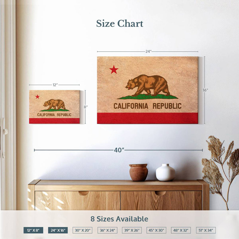 Borges California Flag, 16" H x 24" W